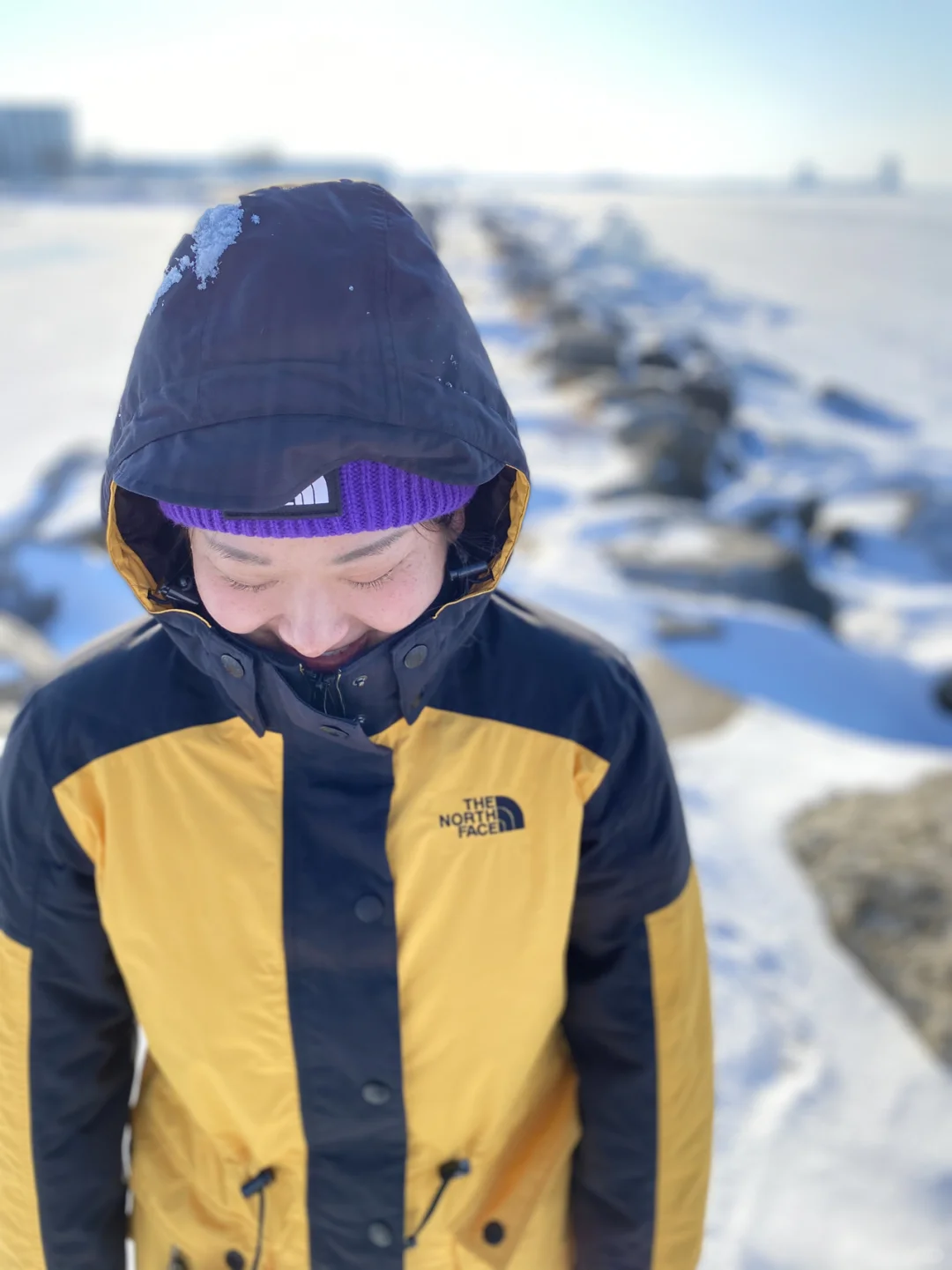 The icy lake in Sandusky is worth a visit, everyone should check it out.