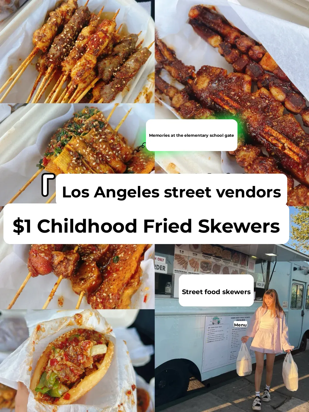 Los Angeles Street Stall Fried Skewers Instantly Transport You Back to Childhood 😇