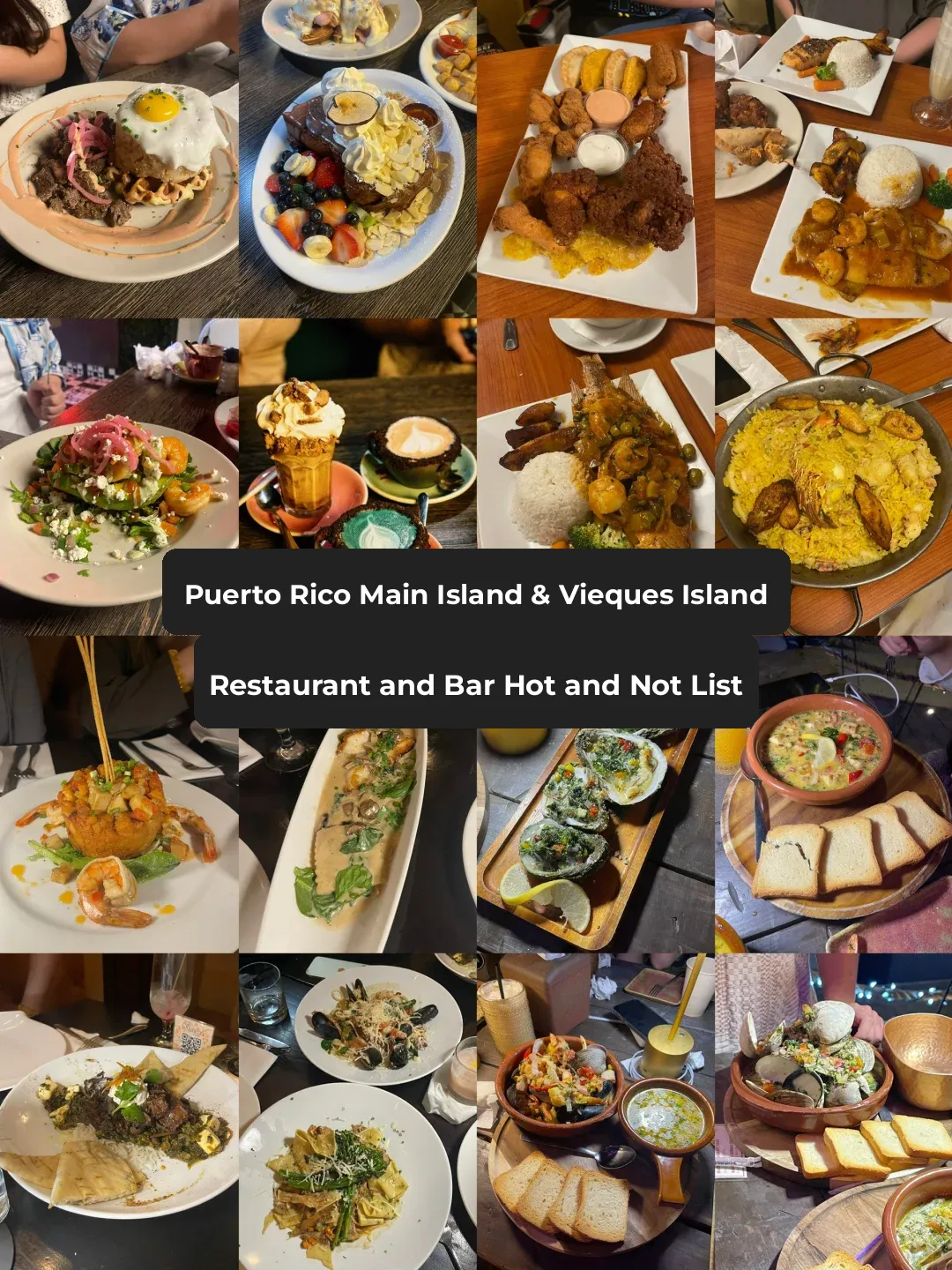 Puerto Rico 🇵🇷 Main Island + Vieques: Restaurant & Bar Hit-or-Miss List‼️