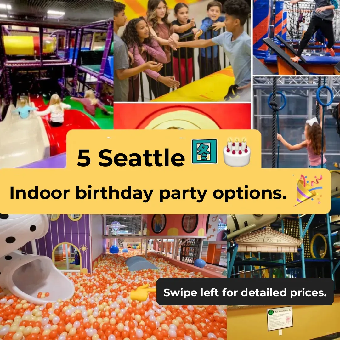 Seattle Rainy Season Kid's Birthday 🎂 Venue Recommendations!