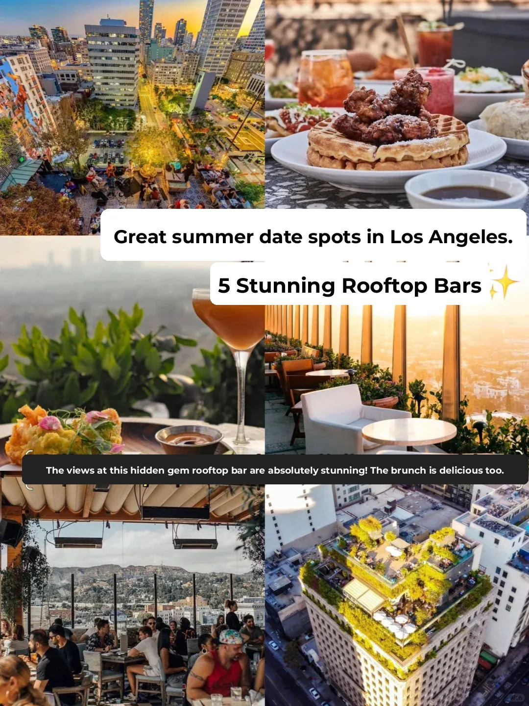 Top 5 Stunning Rooftop Bars for a Summer Date in LA ✨