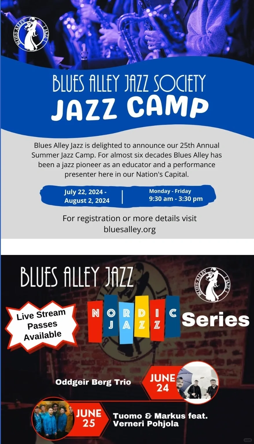 Blues Alley Performance Schedule in Washington, D.C.