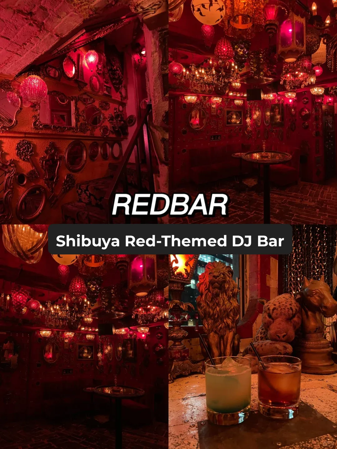 Ultra-Photogenic Shibuya Red-Themed DJ Bar