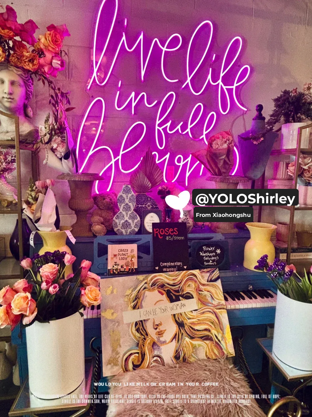 Check-in at a Cafe Nestled in a Sea of Flowers