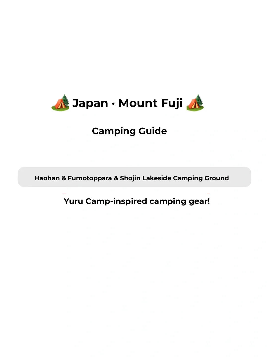 Jet-Setting to Mount Fuji Camping | Route & Campsite Guide