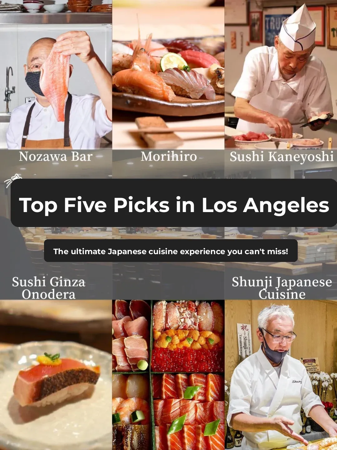 Los Angeles Foodies 🤩 Have You Checked Off These Five Legendary Japanese Restaurants Yet?