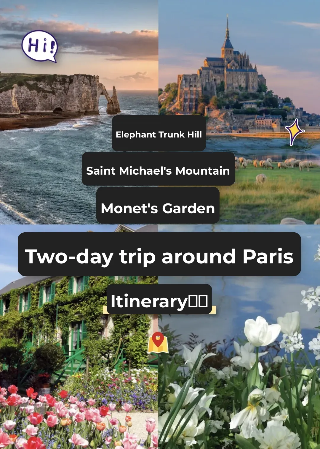 Two-Day Trip: Monet's Garden + Étretat + Mont Saint-Michel