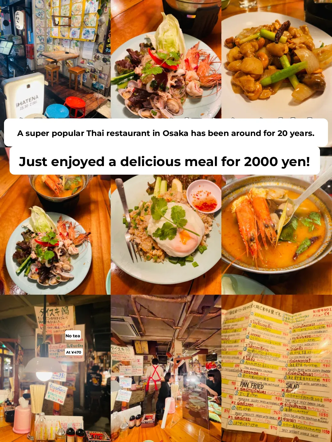 A 20-Year-Old Super Popular Authentic Thai Restaurant in Osaka's Shinsaibashi 🇹🇭