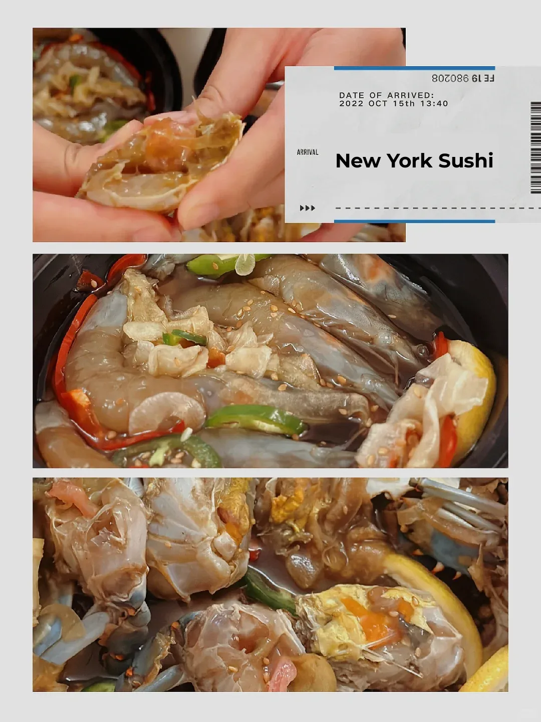 NYC Food Diary | A Sweet and Sticky Affair: Affordable Raw Marinated Shrimp and Crab