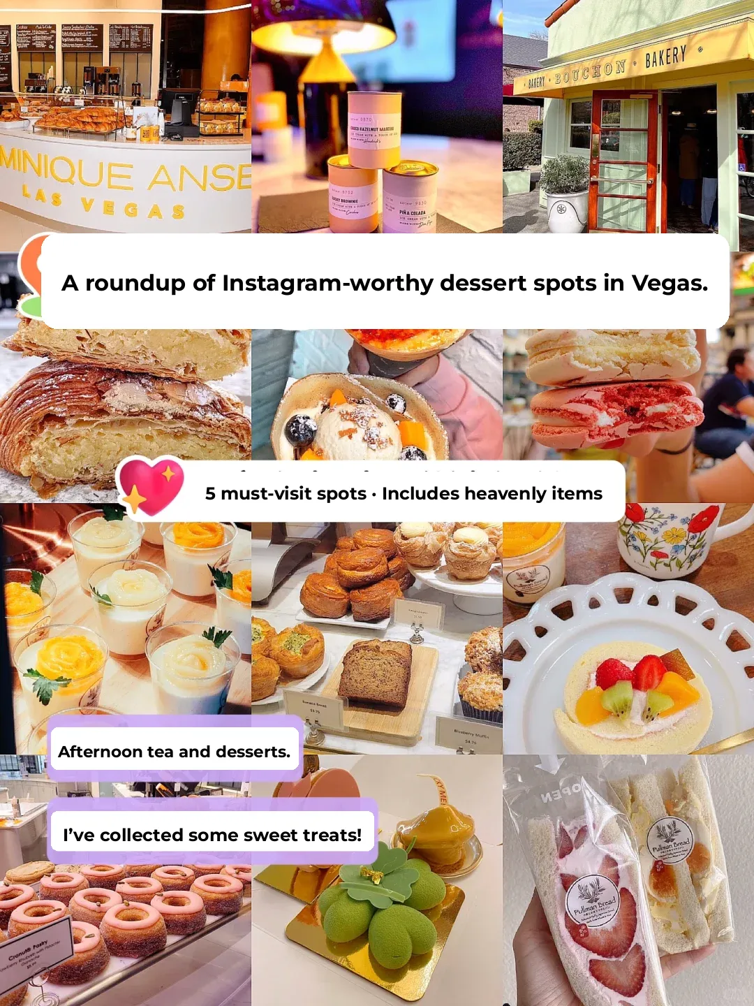 5 Must-Try Dessert Shops in Vegas❗ Beautiful and Delicious
