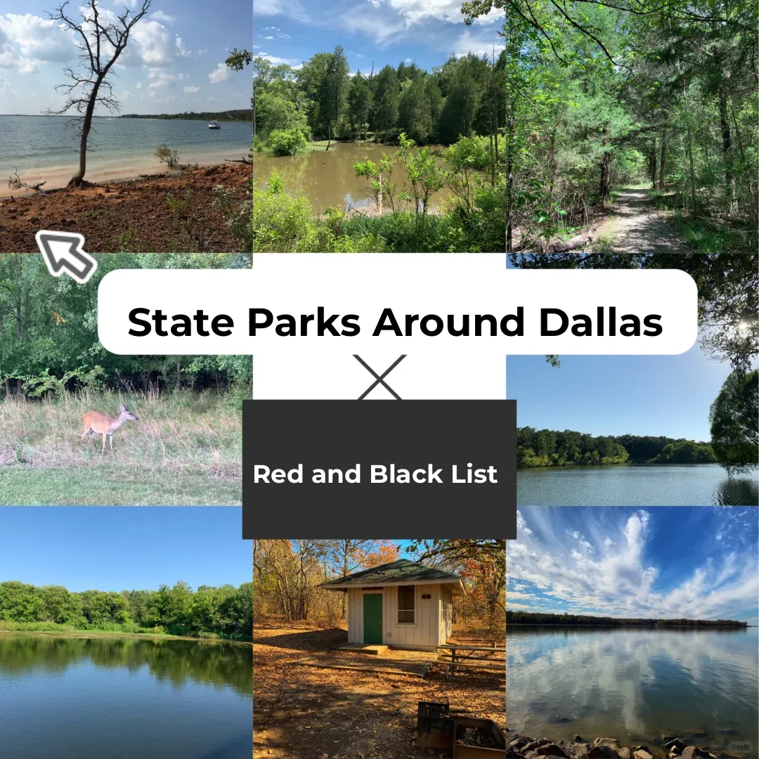 【Update】Red and Black List of State Parks Around Dallas ❌