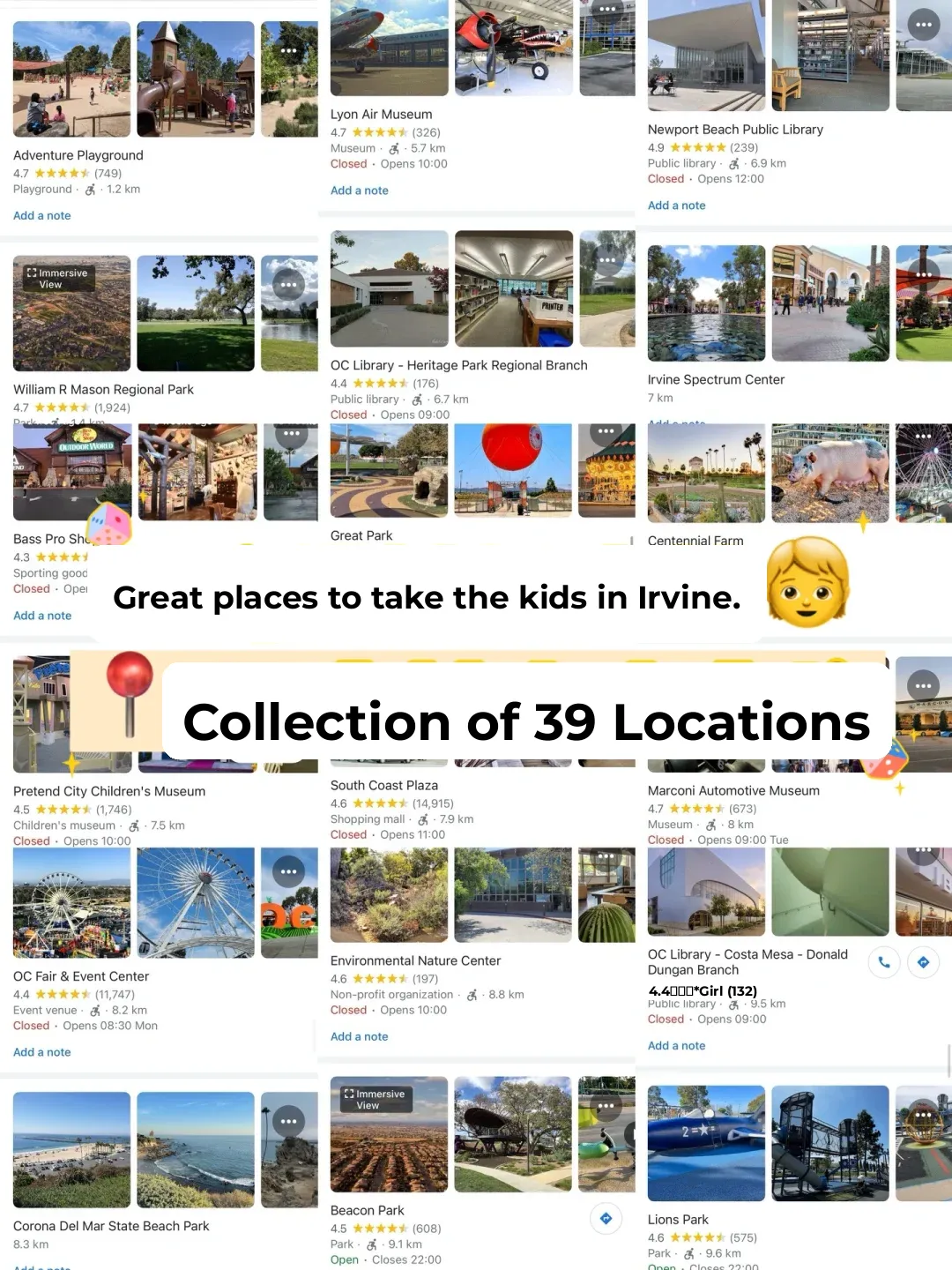 Irvine Kid-Friendly Spots Mega Compilation | Map Markers Included, No Need to Thank Me!