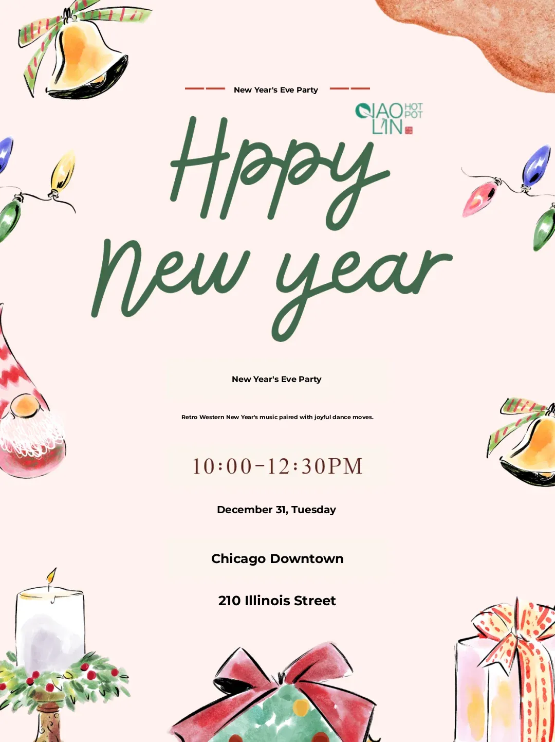 🥳The Joy of Celebrating New Year's Eve in Chicago is Brought to You by Qiao Lin Hot Pot! 🎉