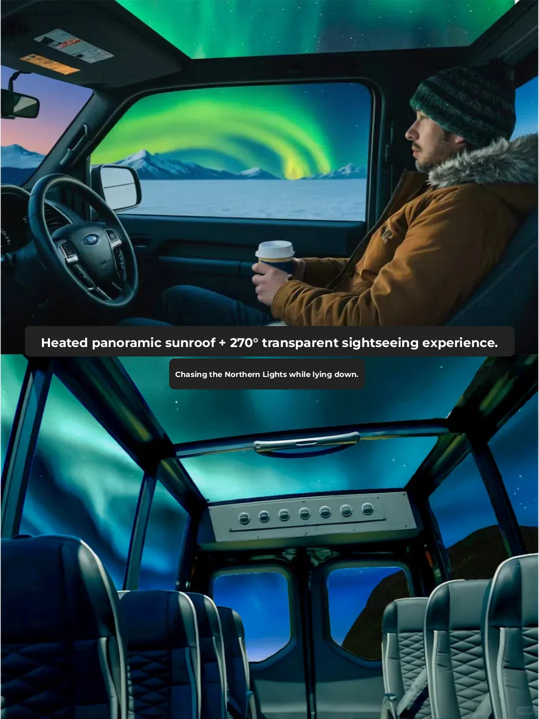 "Stargazing & Northern Lights Bliss: 5-Day Alaska Adventure with Panoramic Skylights!"