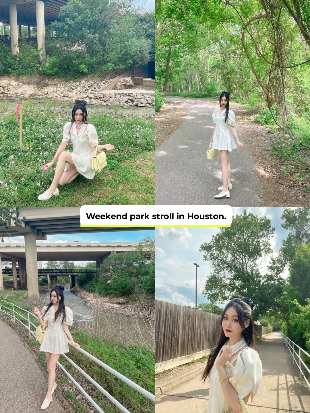"Beautiful Weekend Weather in Houston: Stumbled Upon a Charming Little Park"