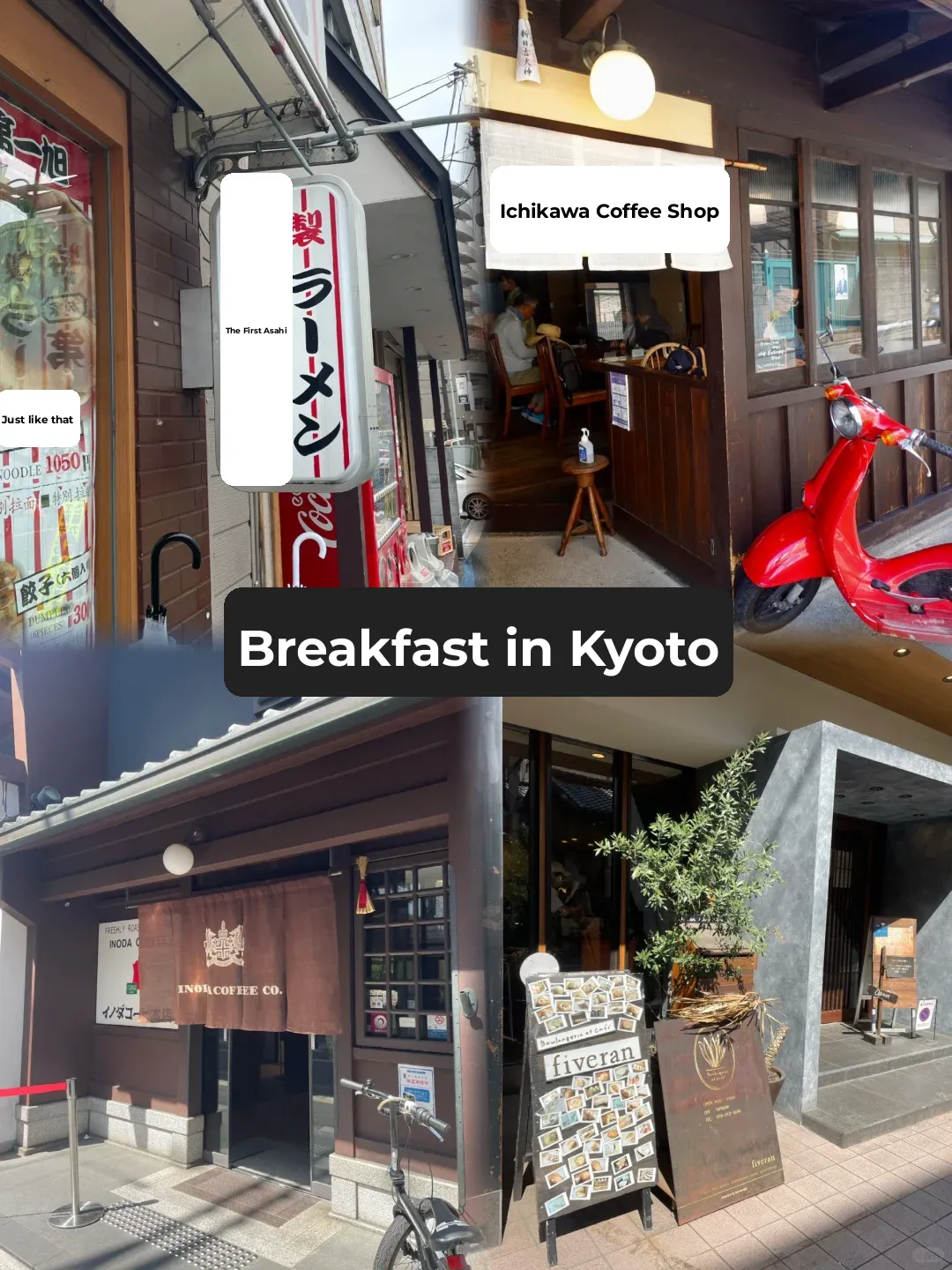 Breakfast in Kyoto 🍜🥐🥓