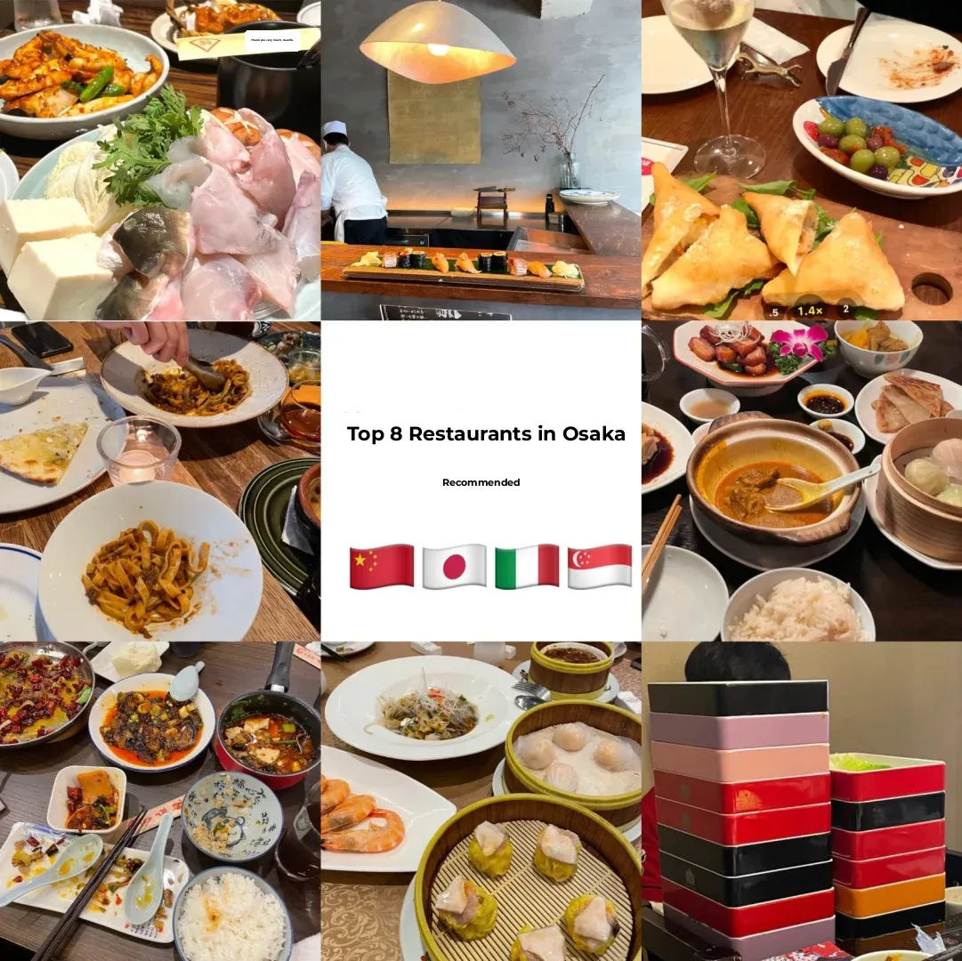 🇯🇵 Osaka Eats Top 8 - Japanese/Italian/Singaporean/Chinese Cuisine