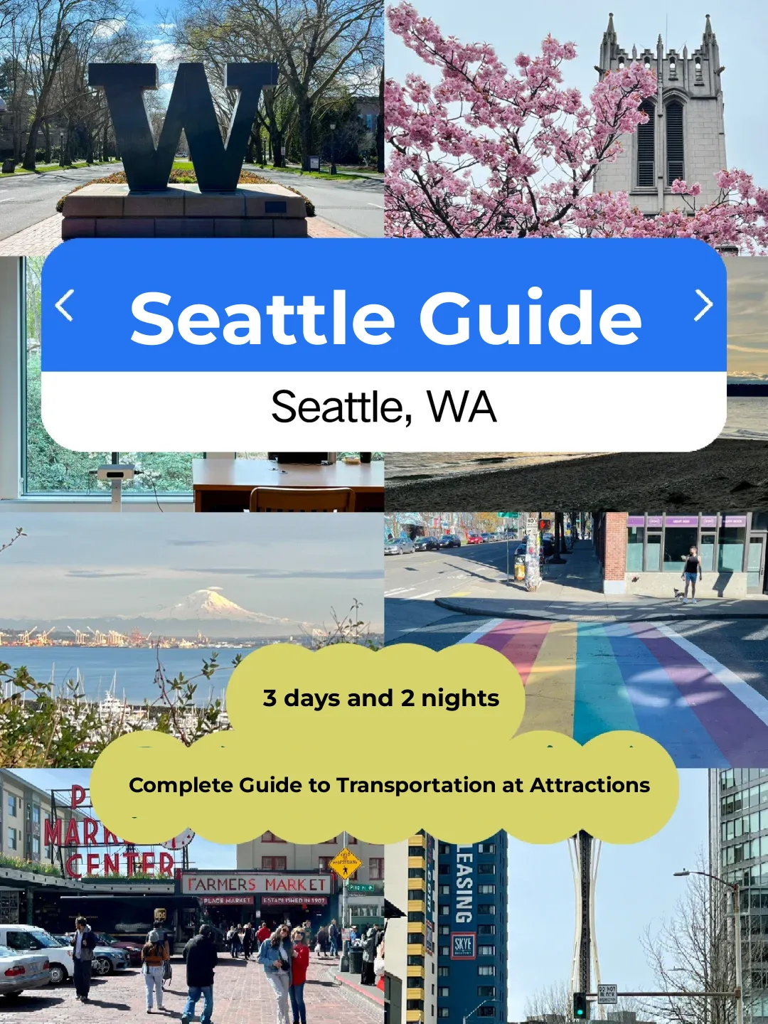 3 Days in Seattle 🌈 Downtown Guide for Non-Car Owners: Public Transit Edition