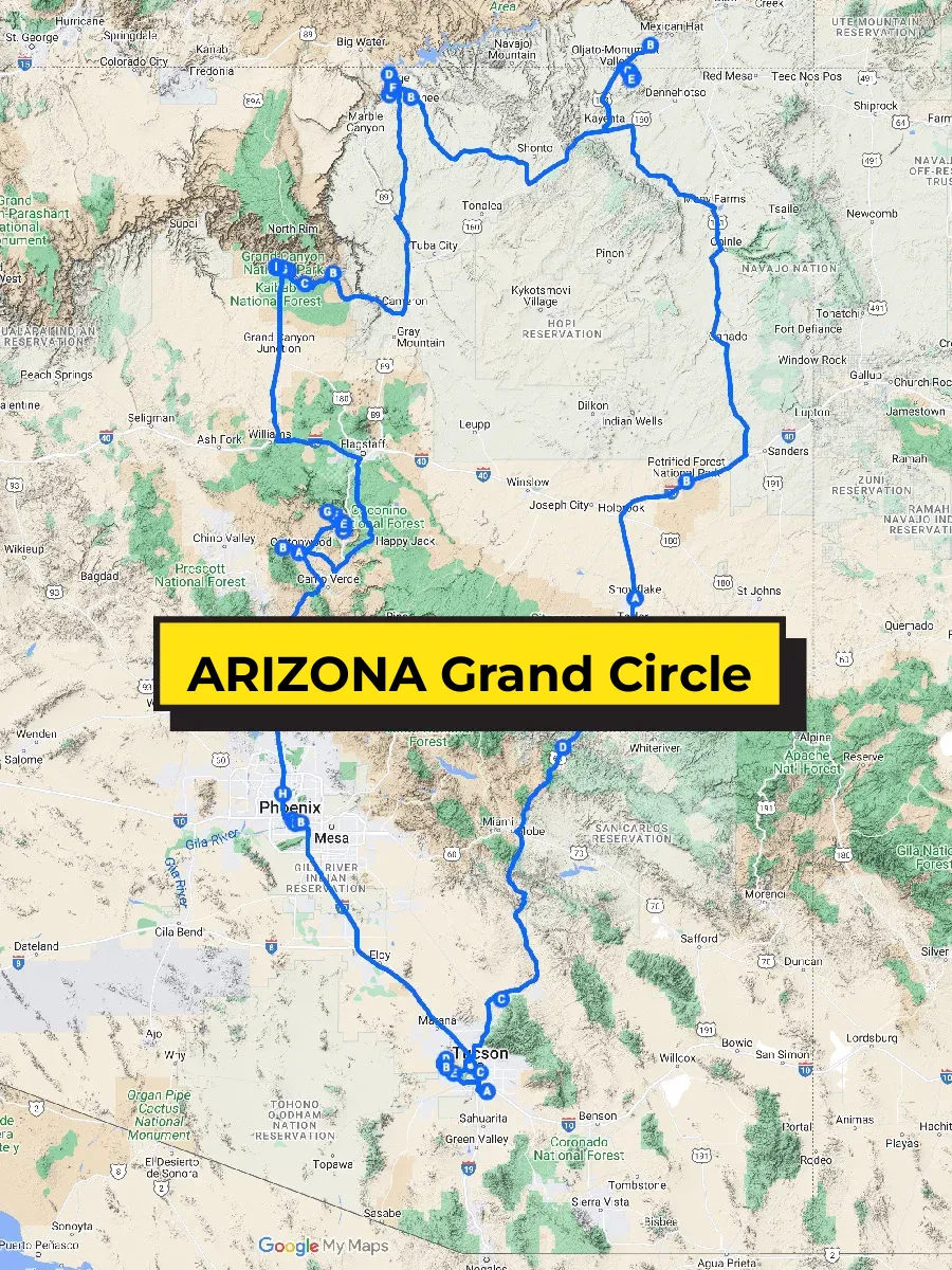 Arizona Road Trip Grand Loop 🌵🌄🚘 Breathtaking and Diverse Landscapes