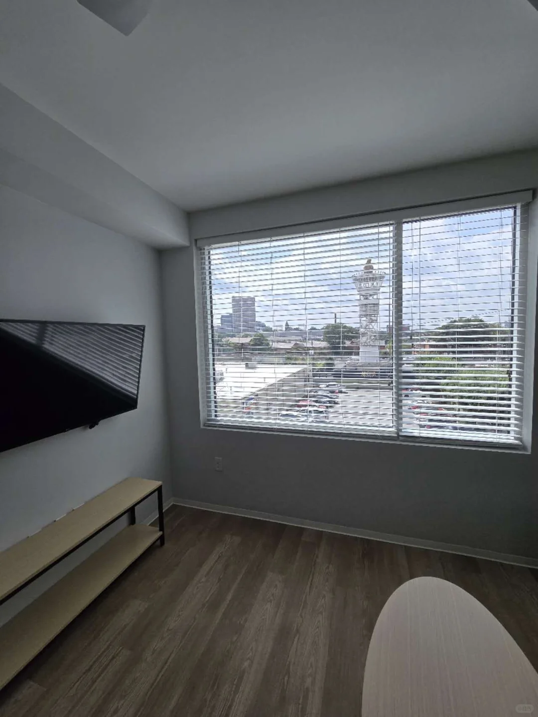 "Who wouldn’t love a view of the Olympic Torch Monument right outside their window?"