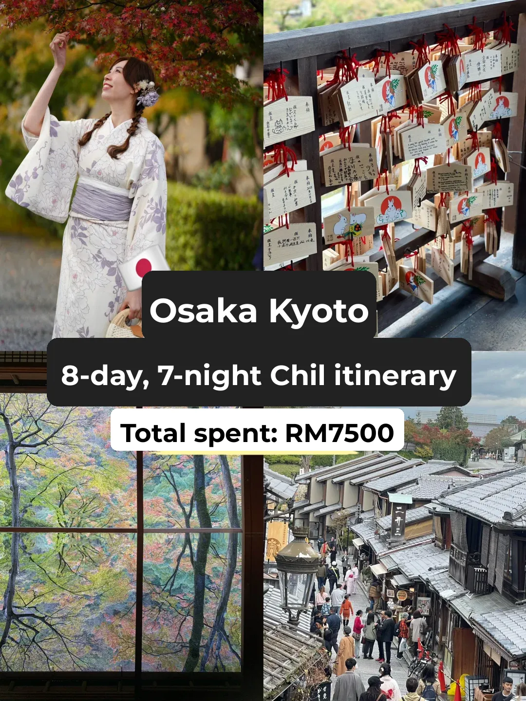 🇯🇵 Osaka & Kyoto 8-Day Chillax Itinerary! Spent RM7.5k 🥳