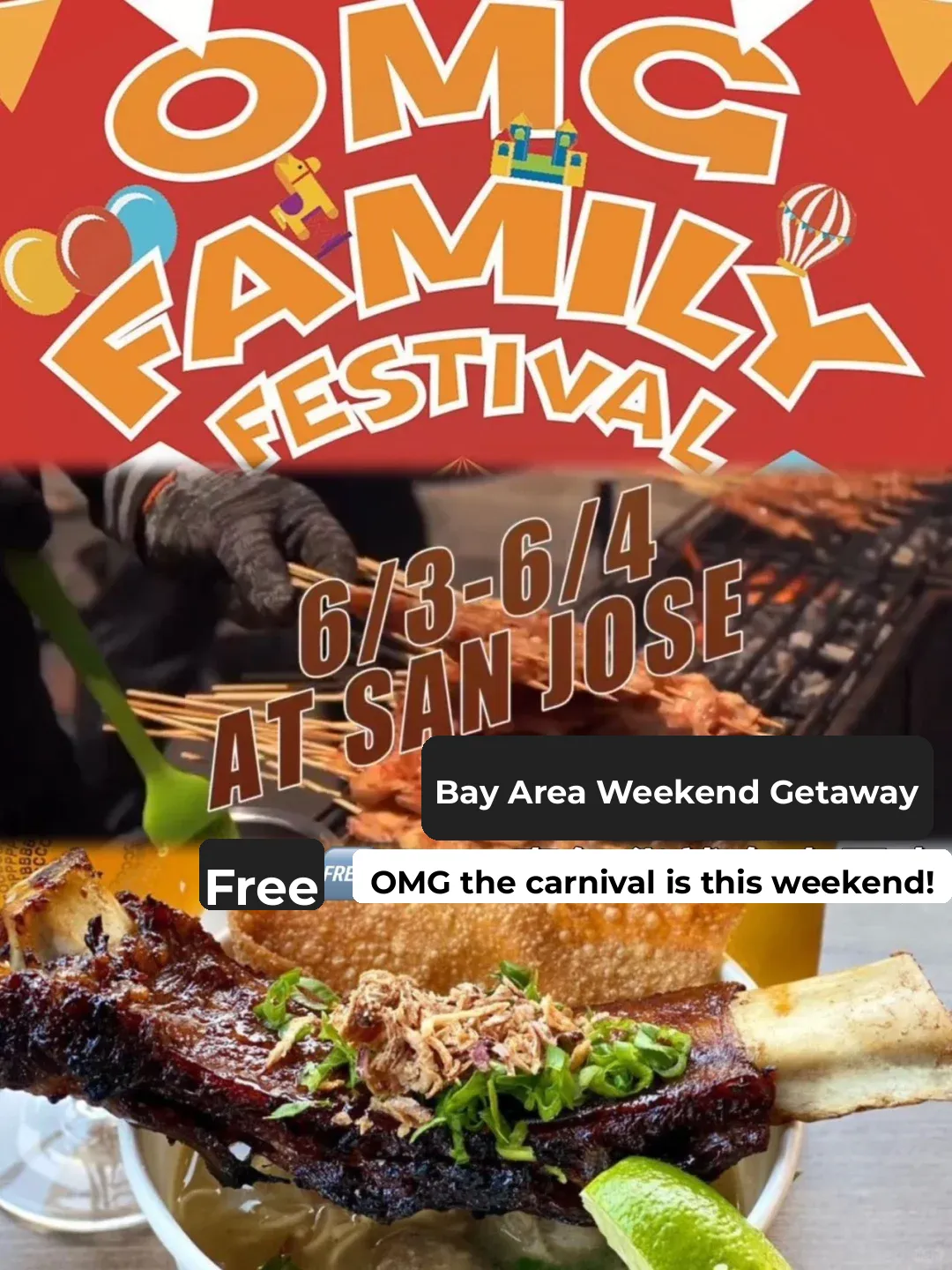 Bay Area Weekend Getaway | Free 🆓 OMG Carnival This Weekend!