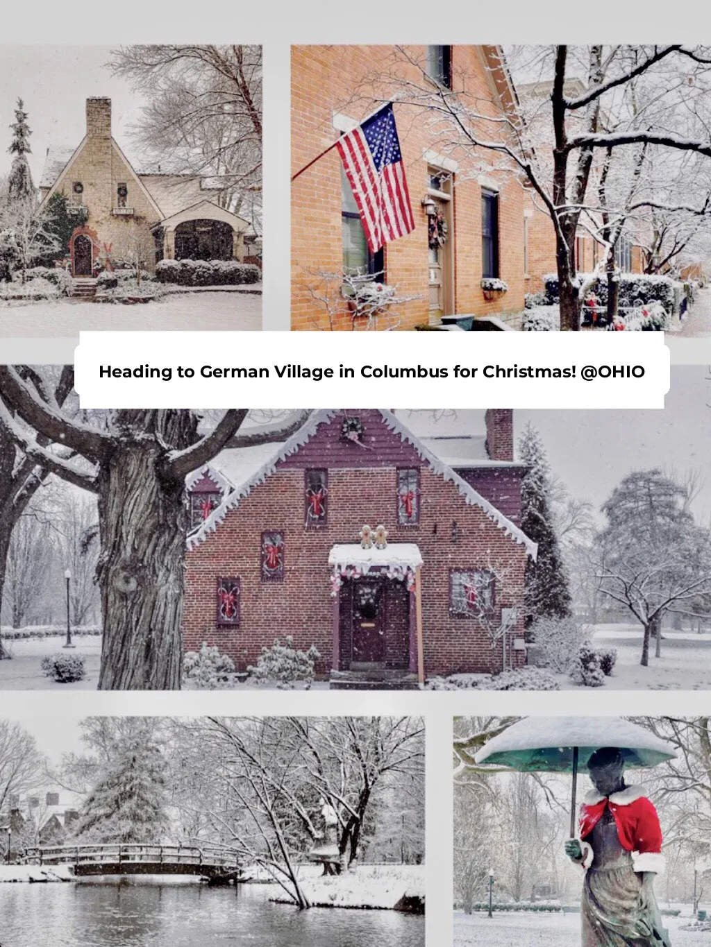 Escape California for an Authentic Snowy Christmas in Ohio🎄German Village