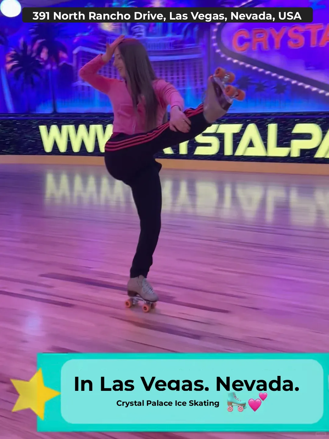 Skating at the Crystal Palace in Las Vegas, Nevada 🛼💕