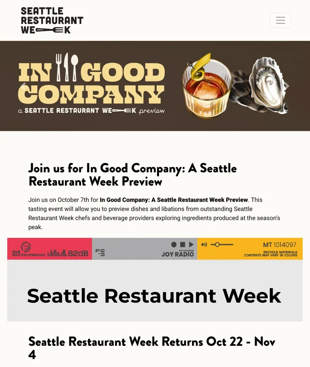 Seattle Restaurant Week: Must-Try Spots + Wishlist