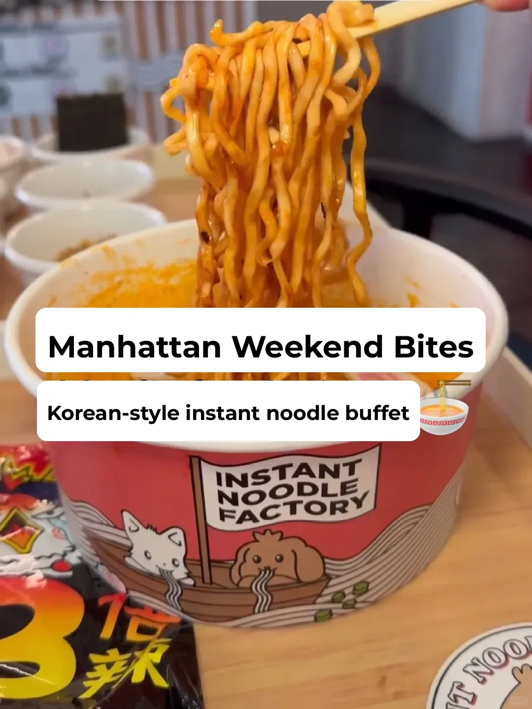 Finally Ate the K-Drama-Inspired Instant Noodle Buffet in Manhattan 🤩