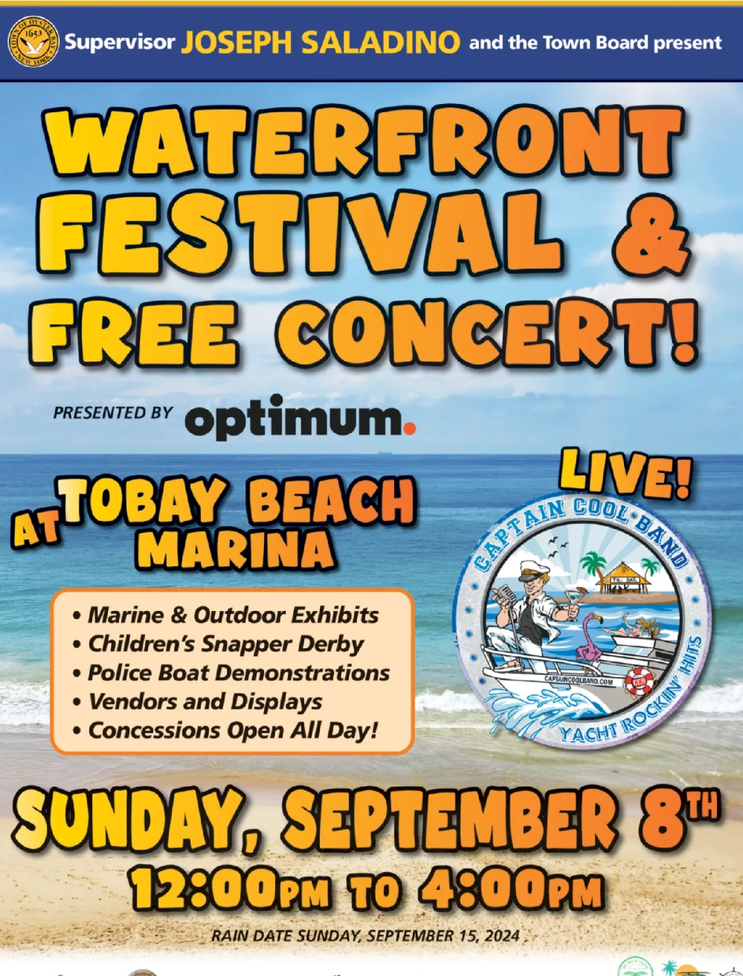 Upcoming Event: Oyster Bay, Long Island on September 8th