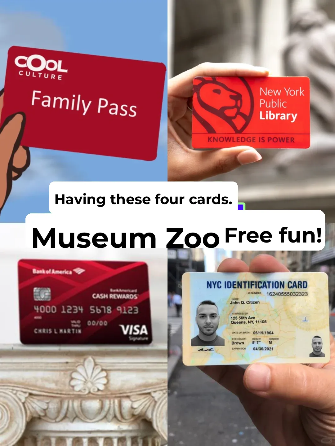 New York | With These Four Cards, Zoo and Museum Admission is on the House!