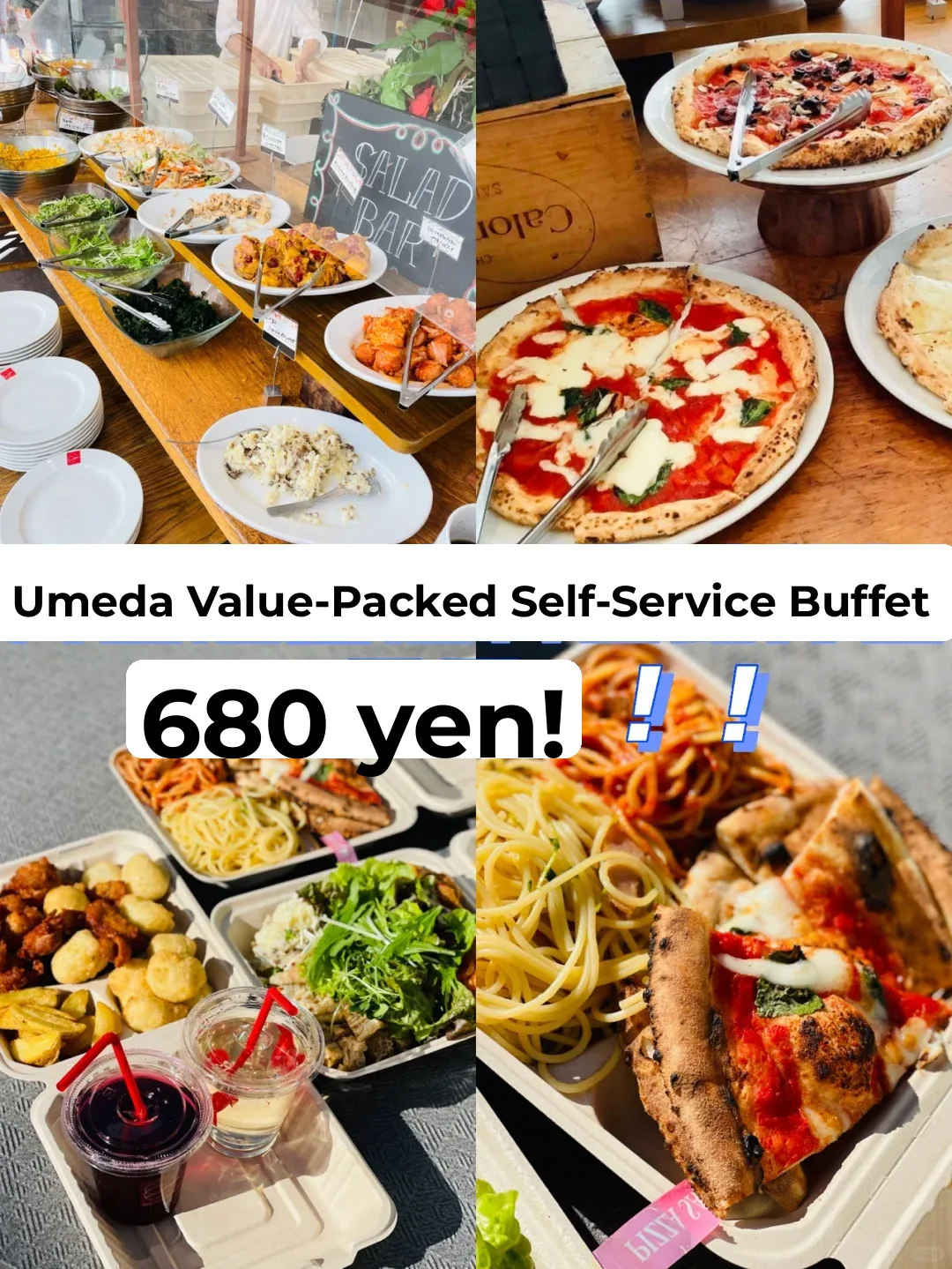 Umeda's Unbeatable All-You-Can-Eat Lunch Deal for Just ¥680!!