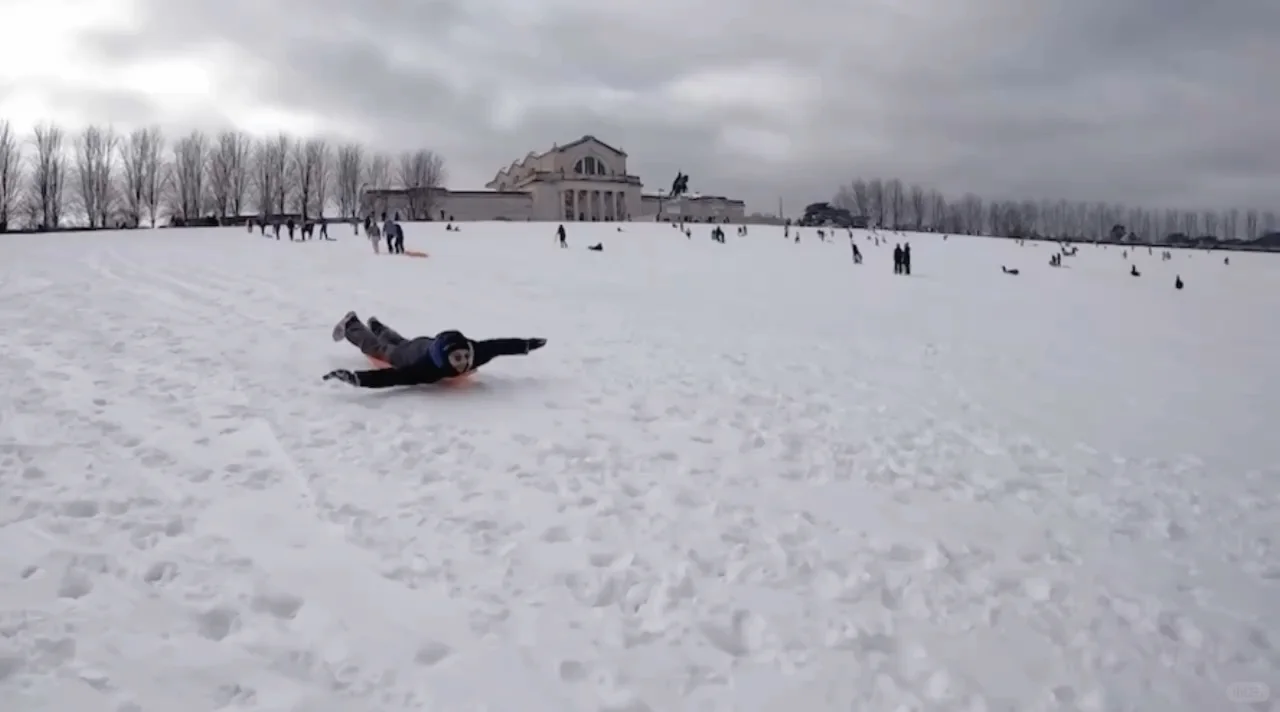 Winter Classic in St. Louis | Sledding at Art Hill in Forest Park