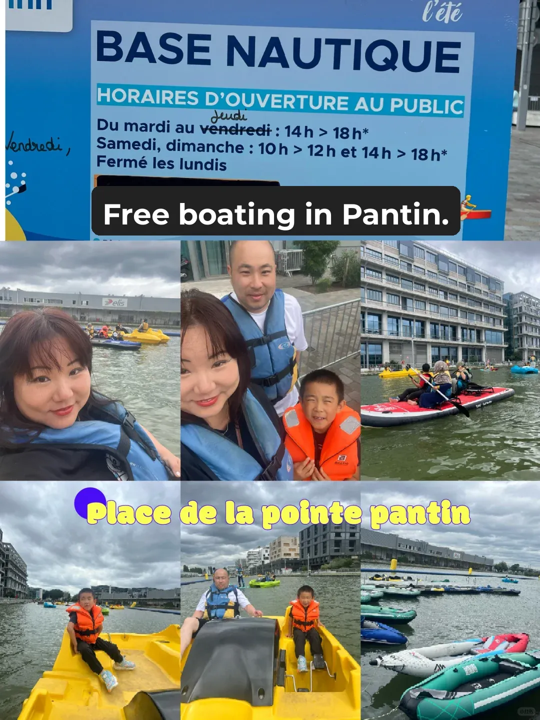 Free Kid-Friendly Outings in Paris / Free Rowing in Pantin 🚣