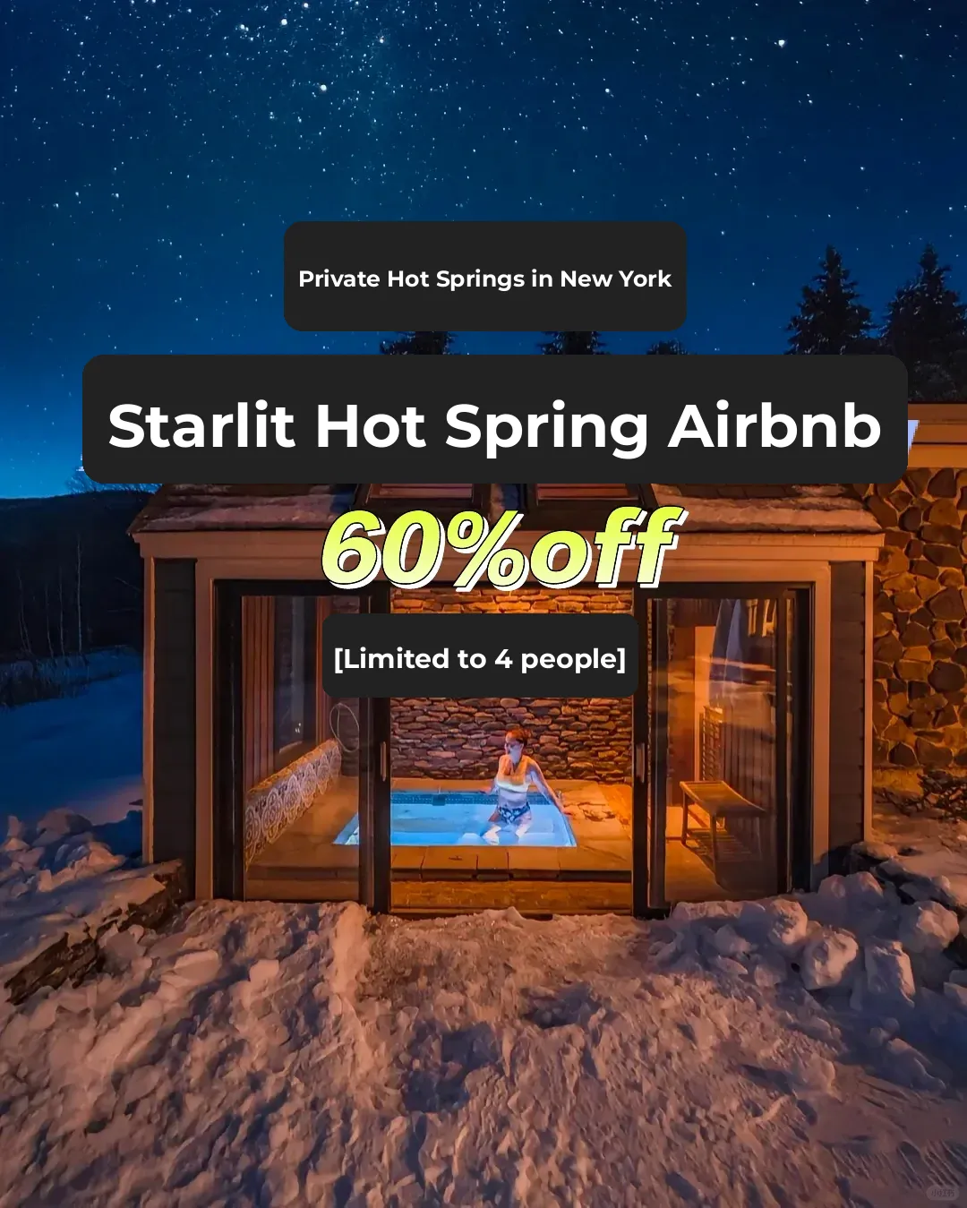 New York State, USA ♨️ Stargazing Hot Spring Retreat 【Airbnb】
