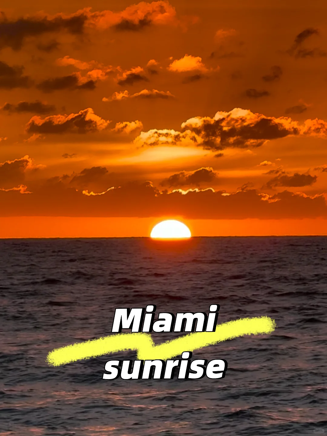 The sunrise in Miami is absolutely breathtaking.