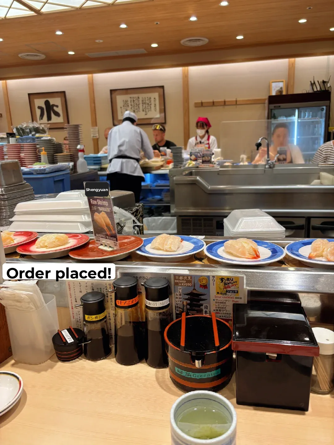 The rotating sushi at Kyoto Station's first floor is super affordable and delicious!