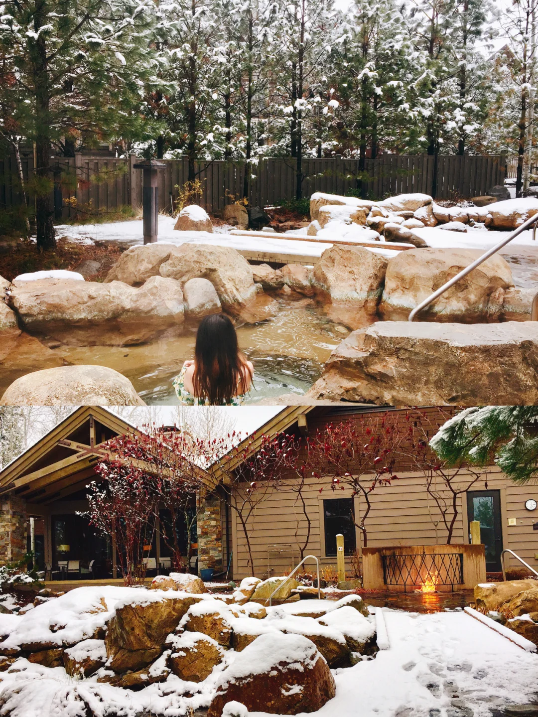 Seattle ❄️ Embrace the Snow with an Open-Air Hot Spring ♨️ A Thrilling Experience of Ice and Fire