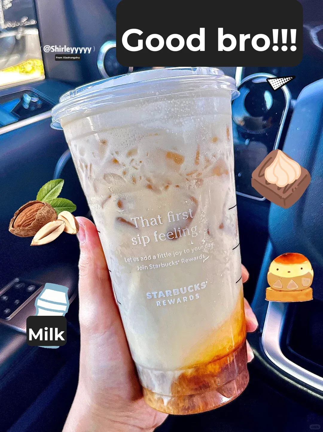 Starbucks Secret ｜ Thick Cream Brown Sugar Almond Latte ｜ So Good ‼️ Available on the App 🉑️