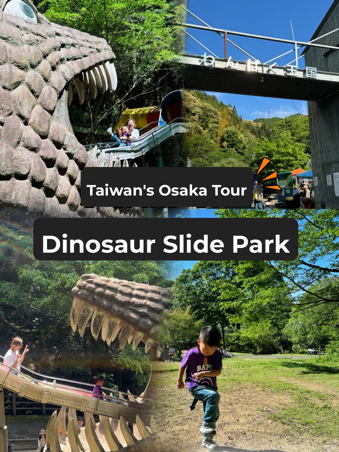 Day Trip with Kids 🦖 1-Hour Drive to the Dino Slide Park near Osaka