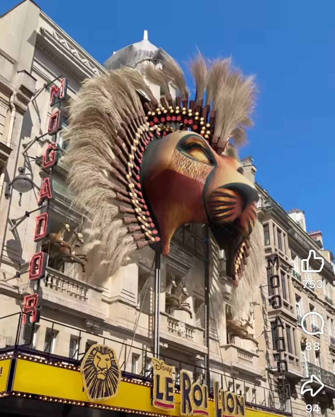 Smash Hit Musical "The Lion King" Returns to Paris' Mogador Theatre!