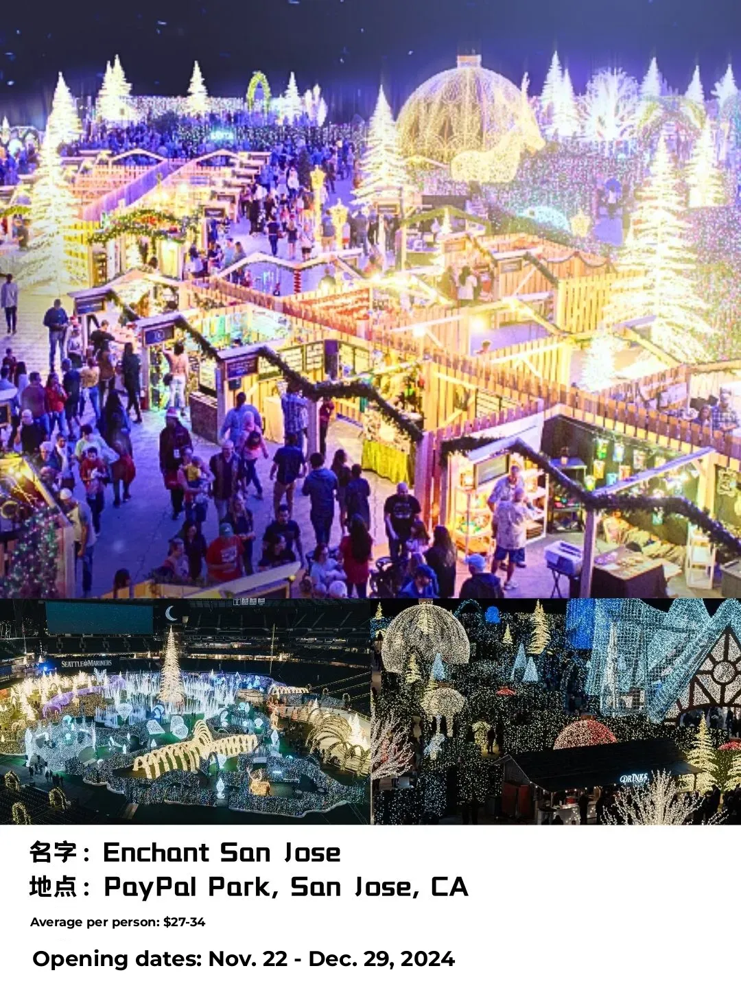 【Silicon Valley Bay Area】Winter Christmas Spectacular: Giant Light Maze and Amusement Park