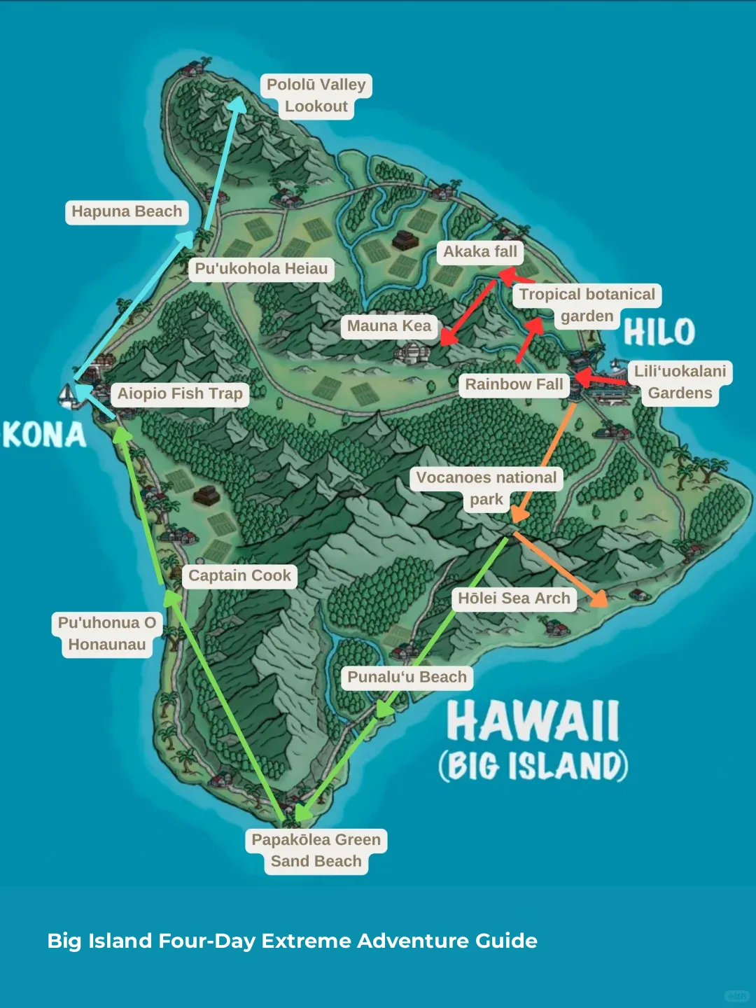 Painstakingly Compiled 4-Day Extreme Itinerary for Hawaii's Big Island (Part 1)