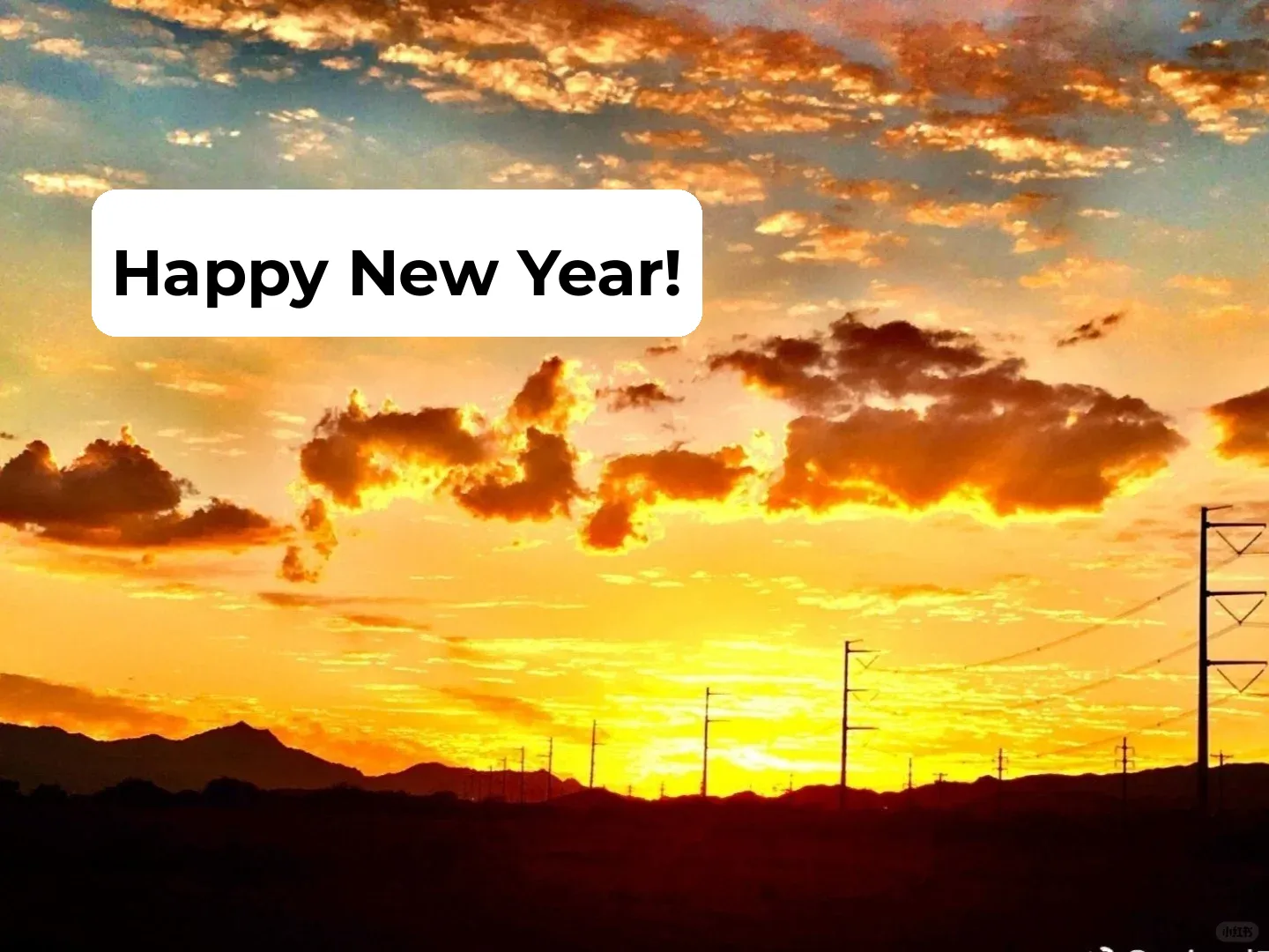 First Sunset of the New Year in Phoenix, Arizona, USA