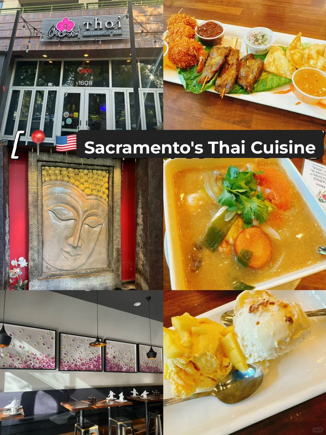 🇺🇸 Sacramento, California | Trying Out New Thai Cuisine in Downtown 🇹🇭🌸