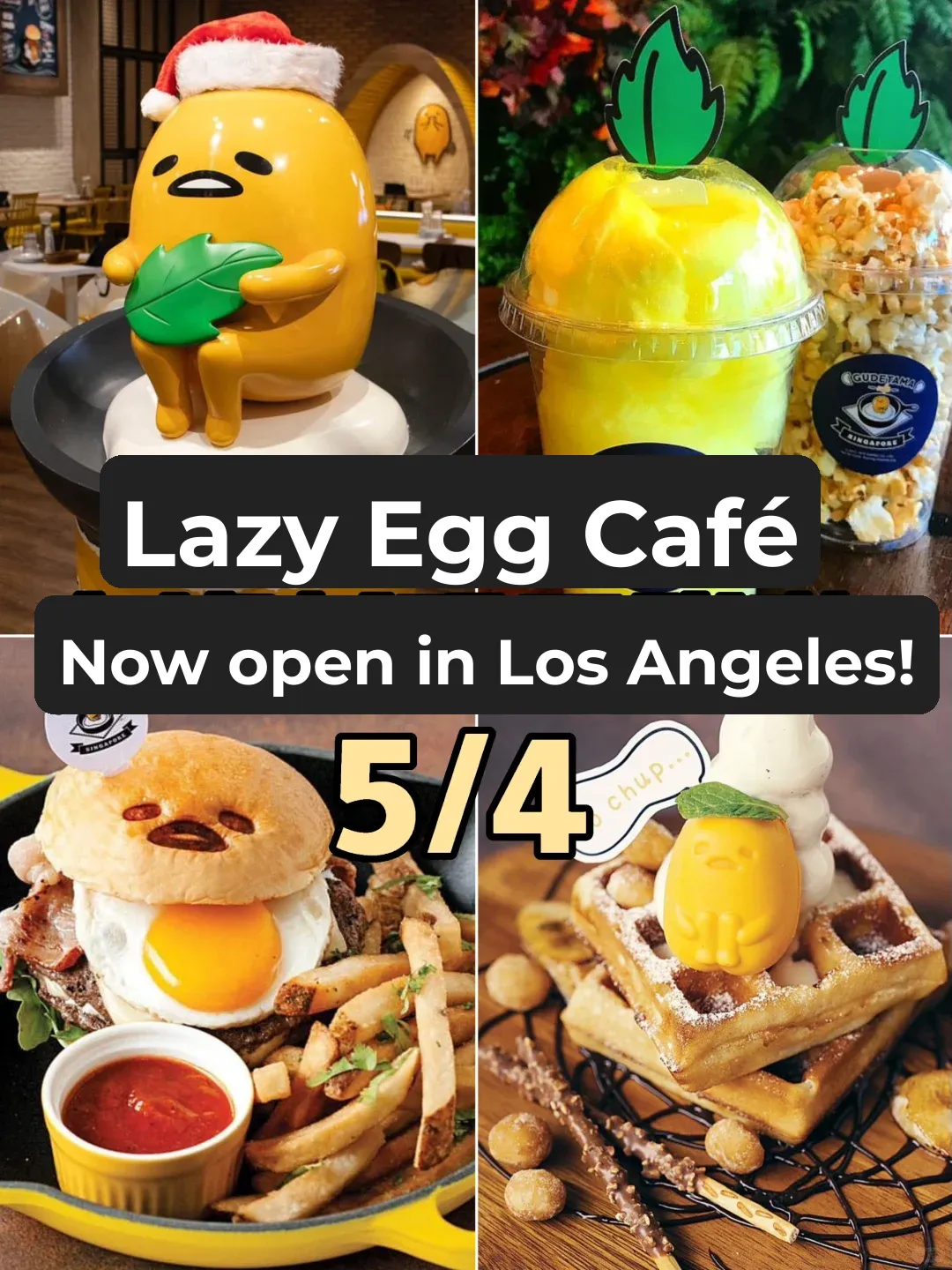 LA's Got a Gudetama Café Now! 🍳📸 The Food's All So Insta-Worthy! 😭