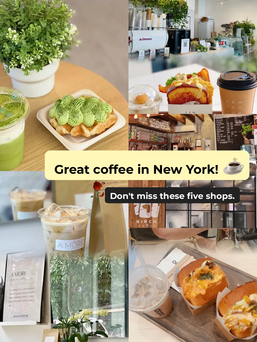 ☕️NYC Coffee Crawl: Don't Miss These 5 Must-Try Cafes